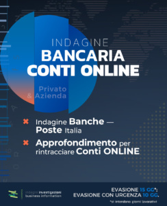 Indagine Bancaria  conti online: l'indagine più approfondita di Europol Investigazioni per il recupero crediti e pignoramenti.